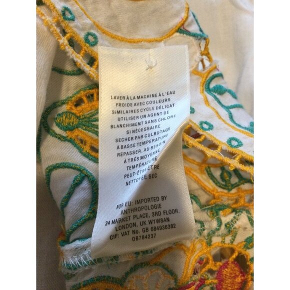 Akemi + Kin Boho Embroidered Top Bell Sleeves Floral Fairycore Fairy size 2 - Picture 7 of 9